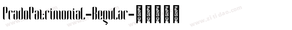 PradoPatrimonial-Regular字体转换