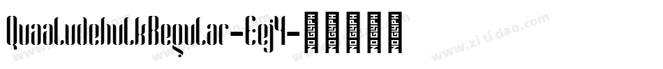 QuaaludehulkRegular-Eej4字体转换