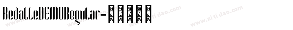 RedalleDEMORegular字体转换