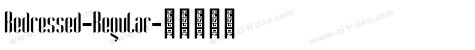 Redressed-Regular字体转换