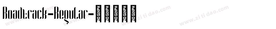 Roadtrack-Regular字体转换