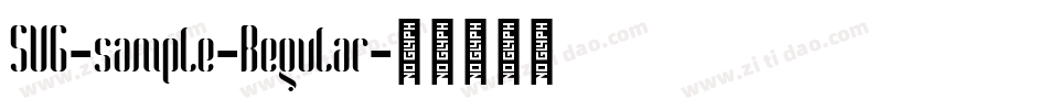 SVG-sample-Regular字体转换