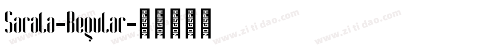 Sarala-Regular字体转换