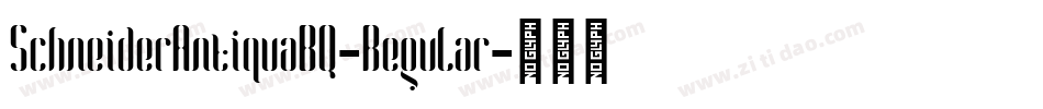 SchneiderAntiquaBQ-Regular字体转换