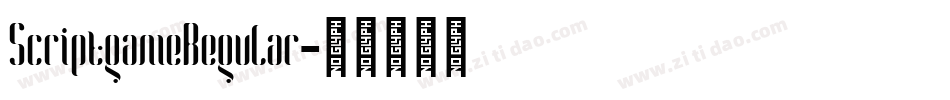 ScriptgameRegular字体转换