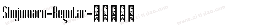 Shojumaru-Regular字体转换