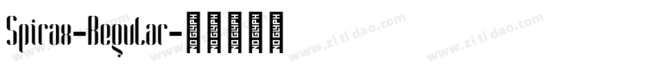 Spirax-Regular字体转换