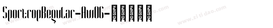 SportropRegular-AwO6字体转换