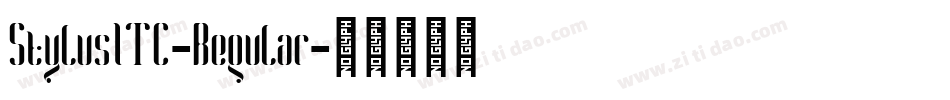 StylusITC-Regular字体转换