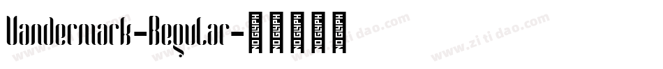 Vandermark-Regular字体转换