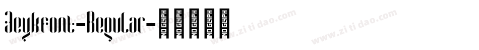 Zeykfont-Regular字体转换 Zeykfont-Regular字体转换
