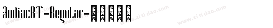 ZodiacBT-Regular字体转换