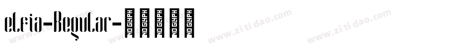 elfia-Regular字体转换