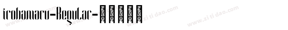 irohamaru-Regular字体转换