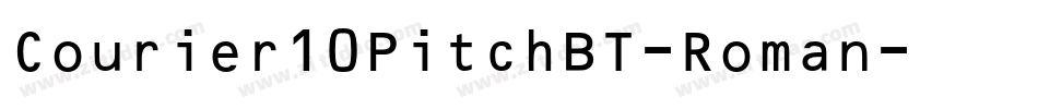 Courier10PitchBT-Roman字体转换