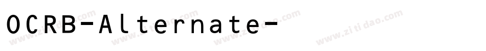 OCRB-Alternate字体转换