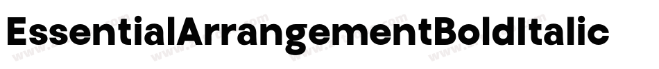 EssentialArrangementBoldItalic-pvwd字体转换