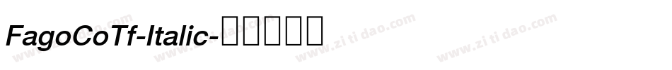 FagoCoTf-Italic字体转换