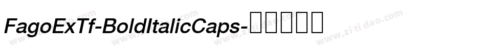 FagoExTf-BoldItalicCaps字体转换
