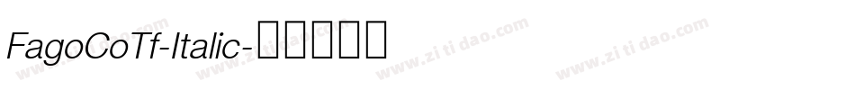 FagoCoTf-Italic字体转换