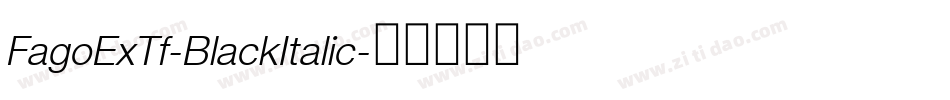 FagoExTf-BlackItalic字体转换