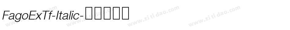 FagoExTf-Italic字体转换