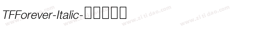TFForever-Italic字体转换