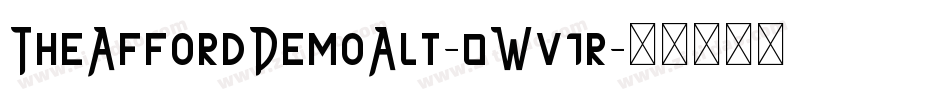 TheAffordDemoAlt-0Wv1r字体转换