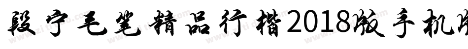 段宁毛笔精品行楷2018版手机版字体转换