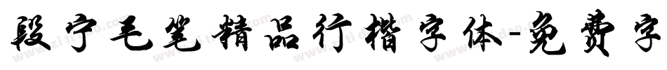 段宁毛笔精品行楷字体字体转换