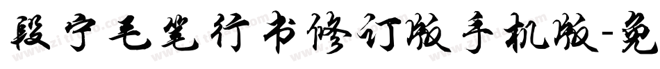 段宁毛笔行书修订版手机版字体转换