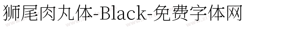 狮尾肉丸体-Black字体转换