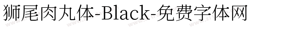 狮尾肉丸体-Black字体转换