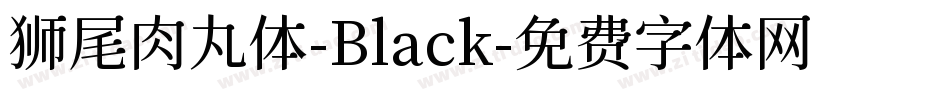 狮尾肉丸体-Black字体转换