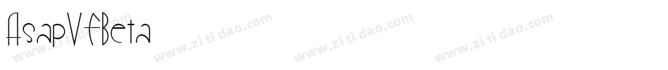 AsapVFBeta字体转换