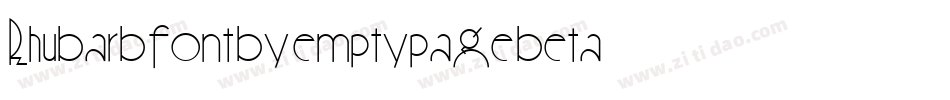 Rhubarb_font_by_emptypage_beta字体转换