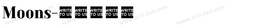 Moons字体转换