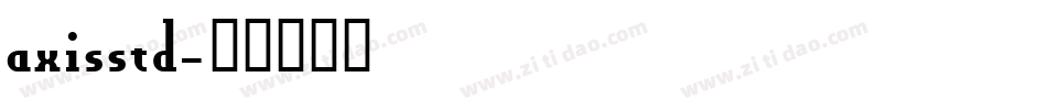 axisstd字体转换