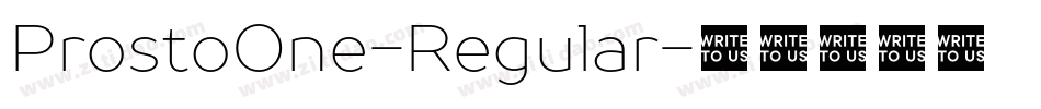 ProstoOne-Regular字体转换