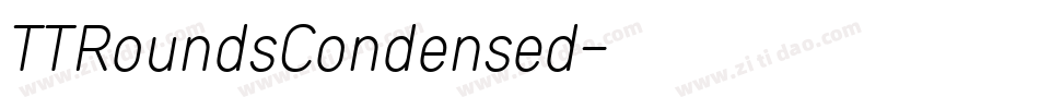 TTRoundsCondensed字体转换