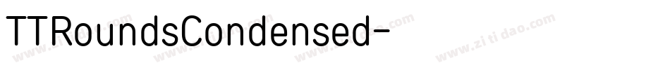 TTRoundsCondensed字体转换