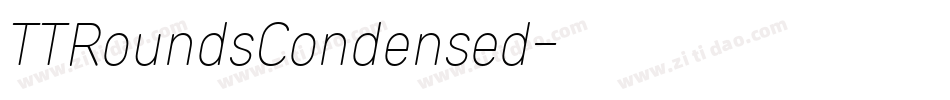 TTRoundsCondensed字体转换