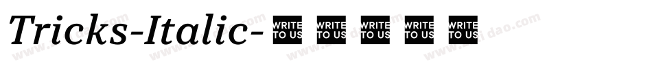 Tricks-Italic字体转换