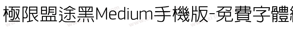 极限盟途黑Medium手机版字体转换