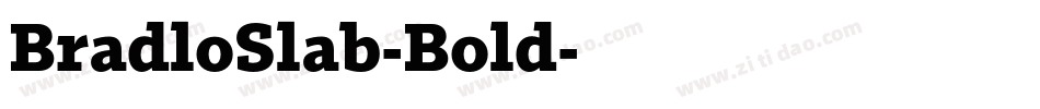 BradloSlab-Bold字体转换