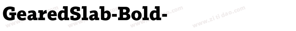 GearedSlab-Bold字体转换