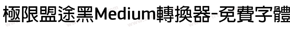 极限盟途黑Medium转换器字体转换
