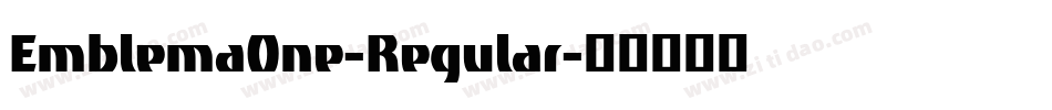 EmblemaOne-Regular字体转换