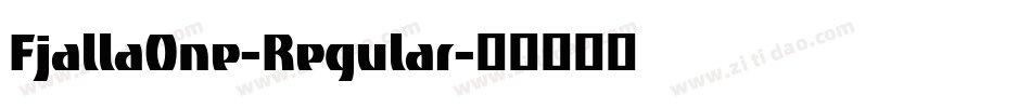 FjallaOne-Regular字体转换