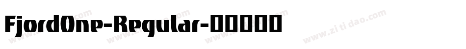 FjordOne-Regular字体转换